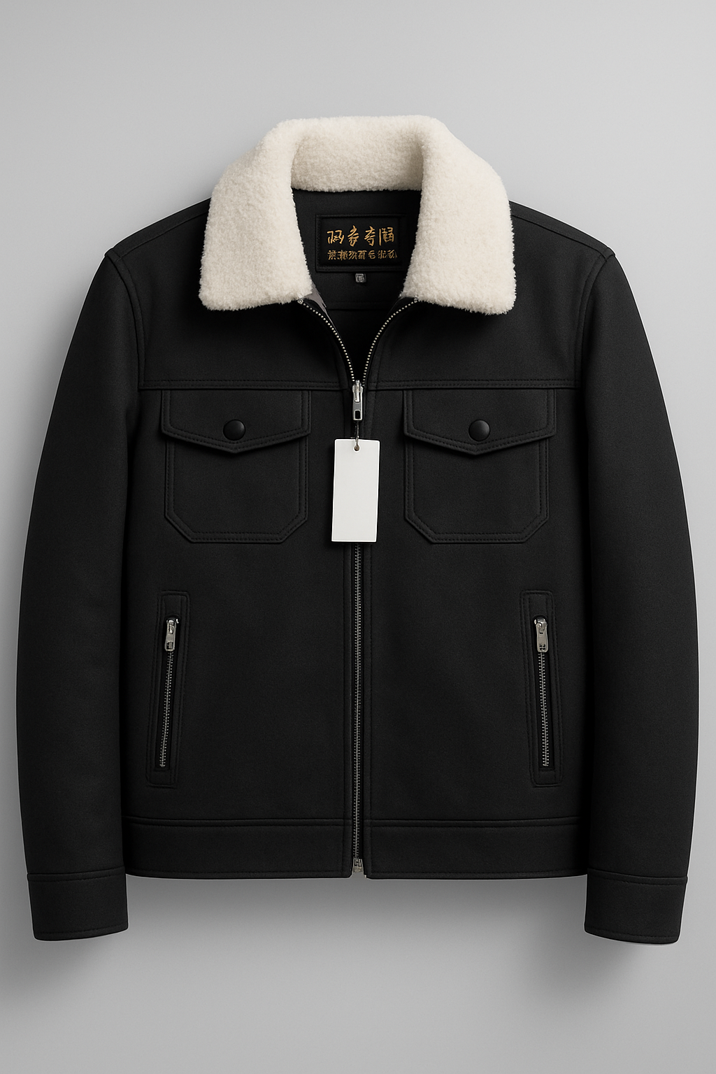 Turkish Faux Leather Jacket for Men – Ultra Warm Shearling Lining