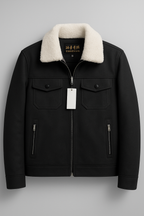 Turkish Faux Leather Jacket for Men – Ultra Warm Shearling Lining