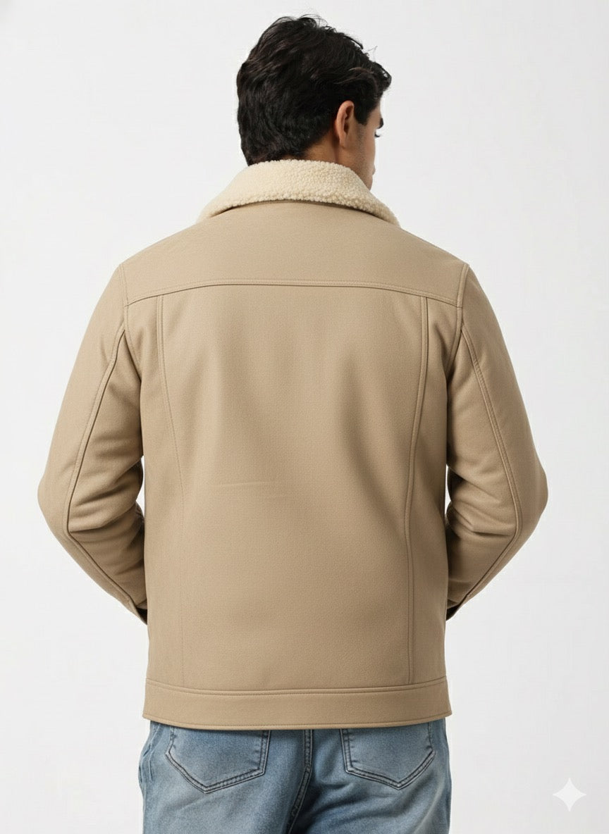 Men’s Heavy Warm Leather Jacket – Premium Winter Wear