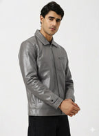Men’s Heavy Warm Leather Jacket – Premium Winter Wear