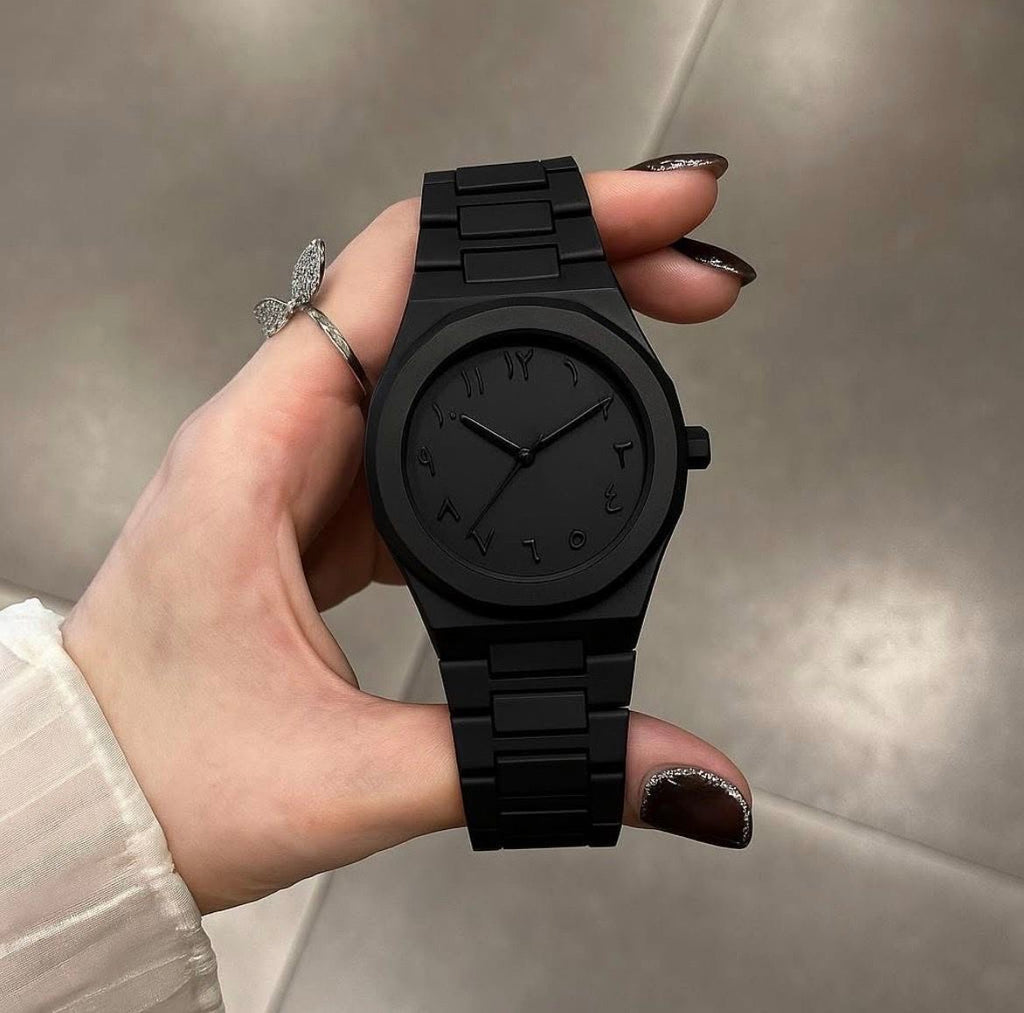 Sabr AURA Premium Watch Black And White + Free Digital tasbih