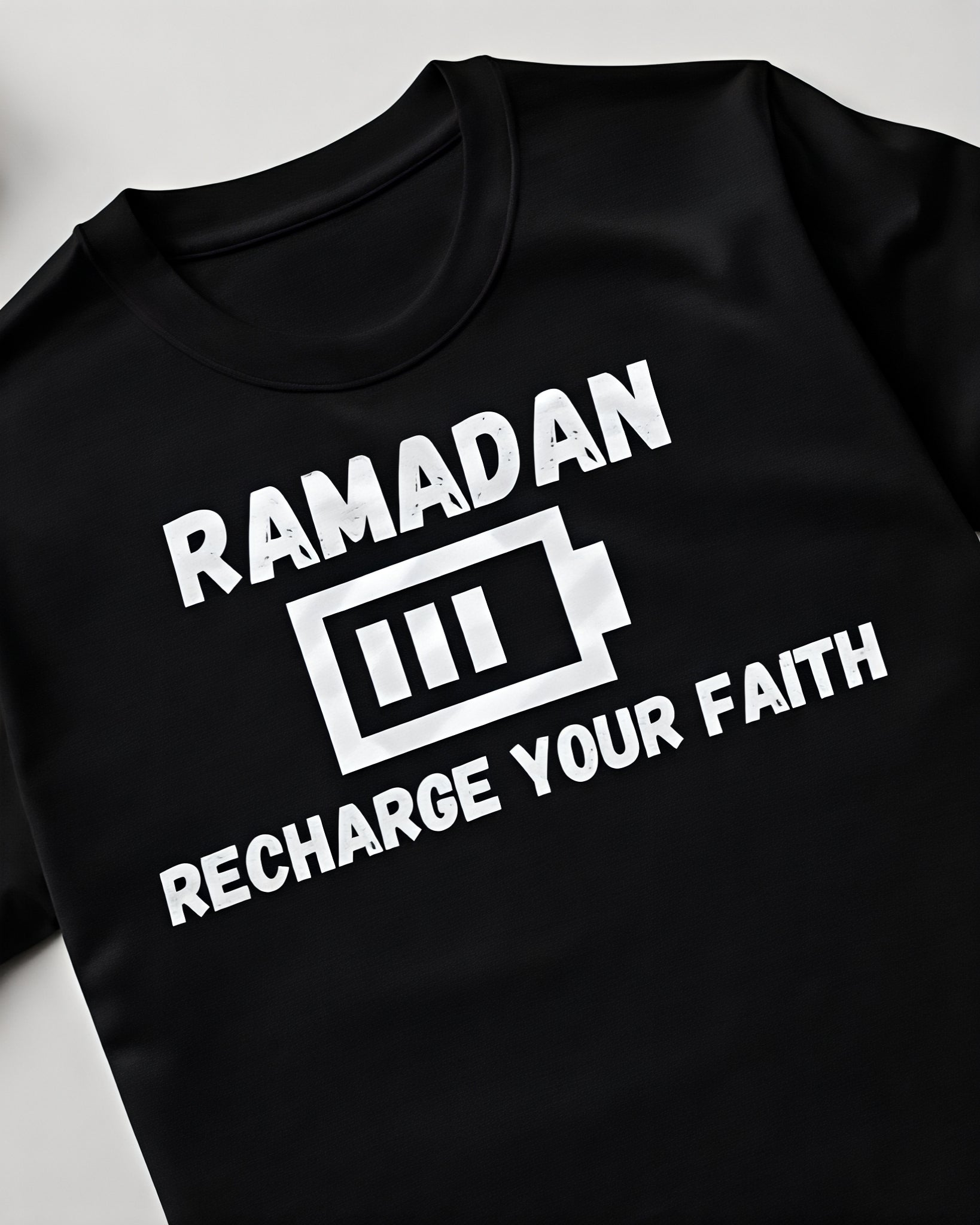Men’s Black Ramadan Arabic Calligraphy Islamic Cotton T-Shirt