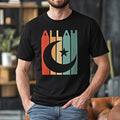 Men’s Black SABR Moon Islamic Printed Cotton T-Shirt – Patience Faith Design