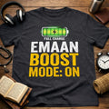 Men’s Black Boost Emaan Islamic Cotton T-Shirt